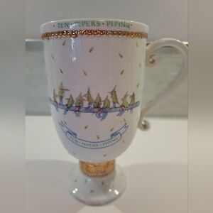Dept 56 TWELVE DAYS OF CHRISTMAS Footed Mug Cup ~ Days 9 & 10